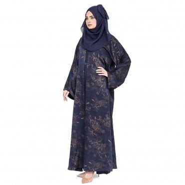 Elegant Jacket style Print Abaya – ML 32938