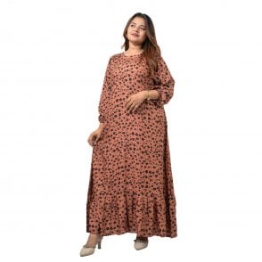 Linen Printed Long Dress – ML 15114