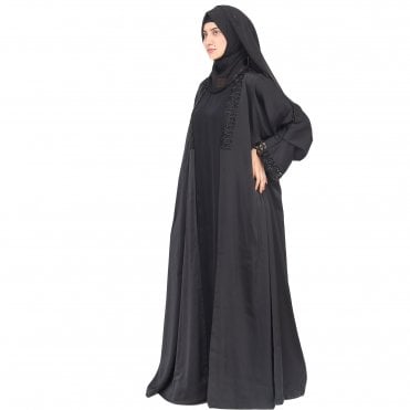 Luxury Beaded Lace Layered Abaya – ML 33035