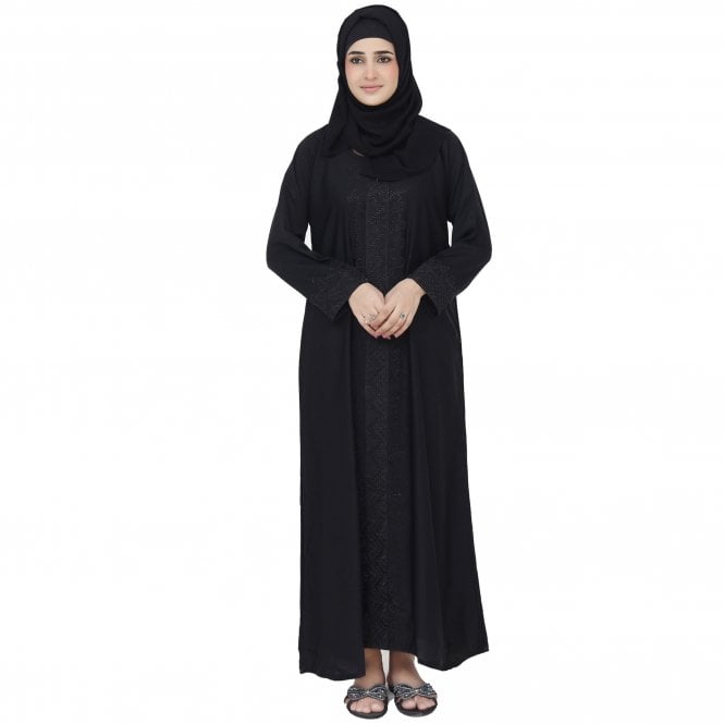 Luxury Embroidered & Stone Work Abaya – ML 33013