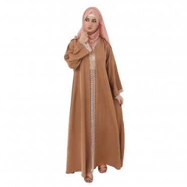 Luxury Stone-Embellished Abaya – ML 33030