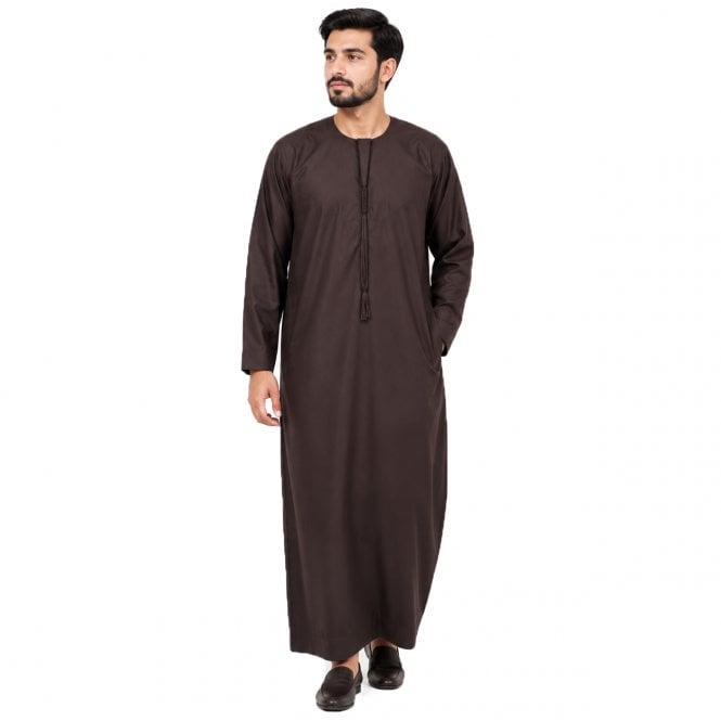ML 5262 – Classic Matte Cotton Thobe with Tassel for Men (Father & Son)