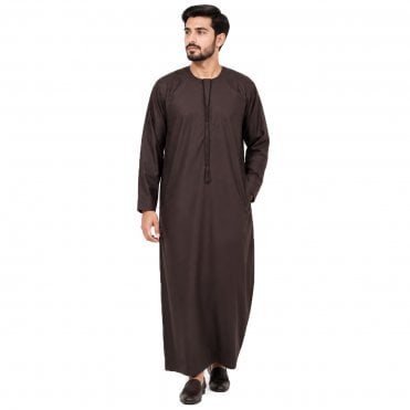 ML 5262 – Classic Matte Cotton Thobe with Tassel for Men (Father & Son)