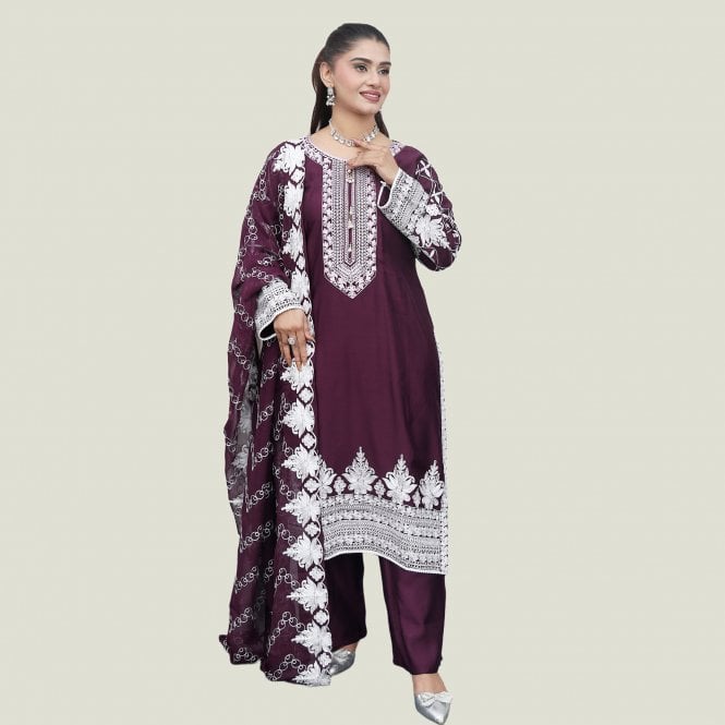Premium embroidered Trouser Suit – ML 14915