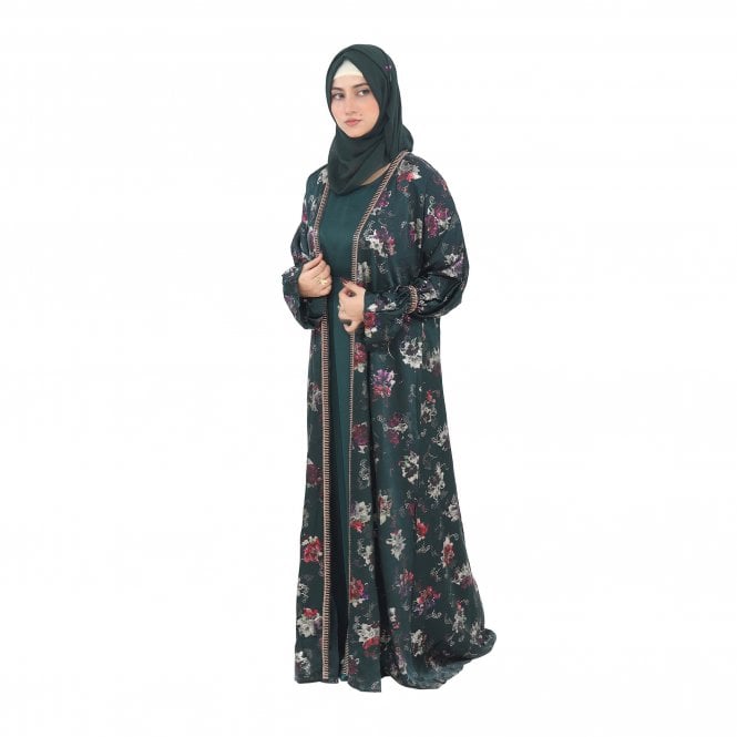 Premium Jacquard printed Abaya with Inner – ML 33033