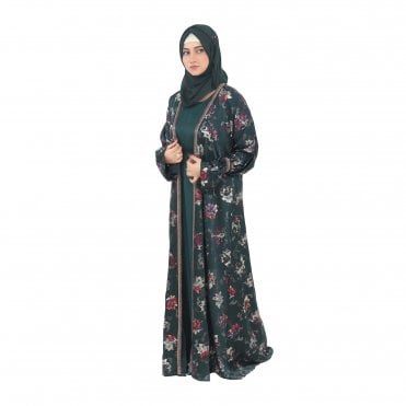 Premium Jacquard printed Abaya with Inner – ML 33033