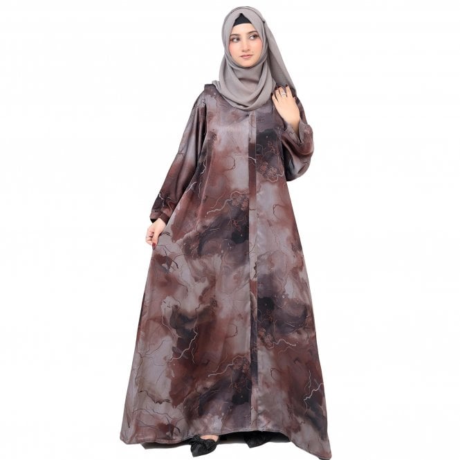 Printed digital Foil Abaya ML 33004