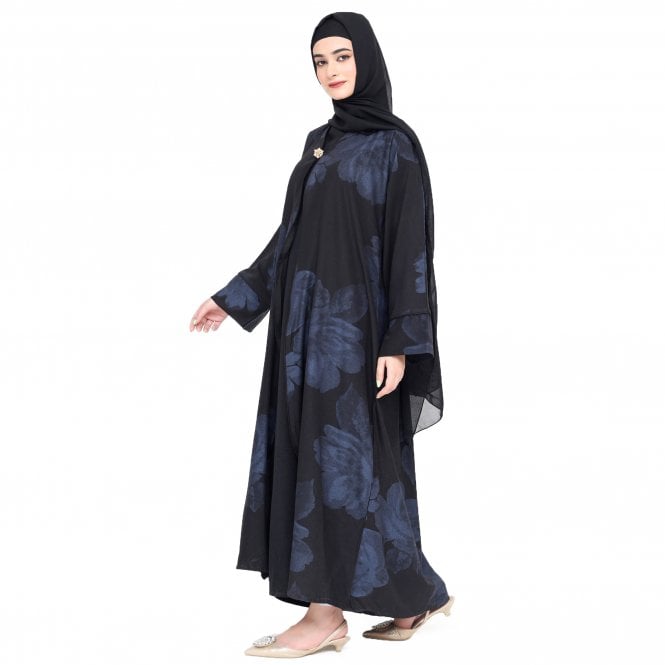 Printed Jacquard Foil Abaya ML 32932
