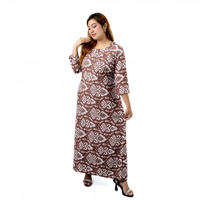Printed Linen Nightie - ML 82112