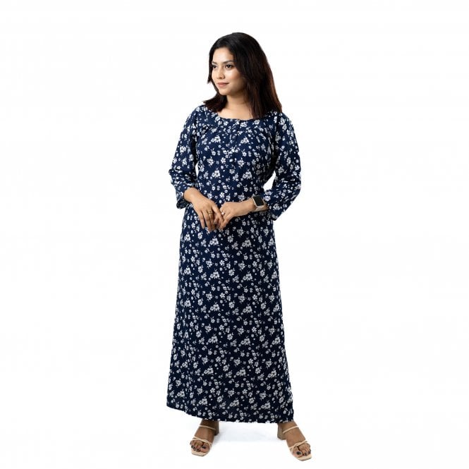 Printed Linen Nightie - ML 82119