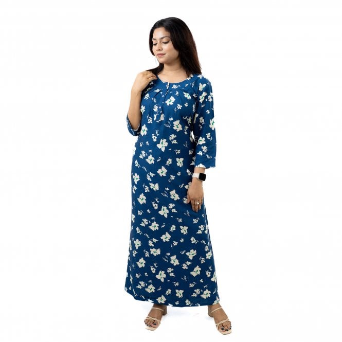 Printed Linen Nightie - ML 82123