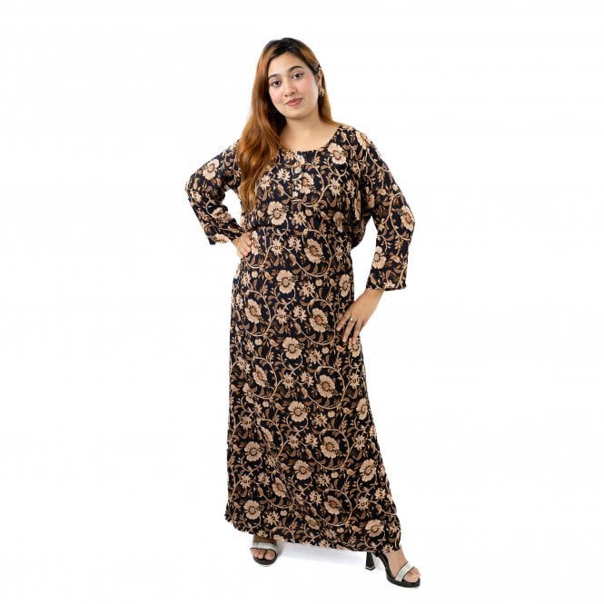 Printed Linen Nightie - ML 82124