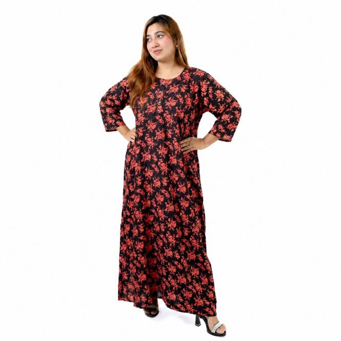 Printed Linen Nightie - ML 82128