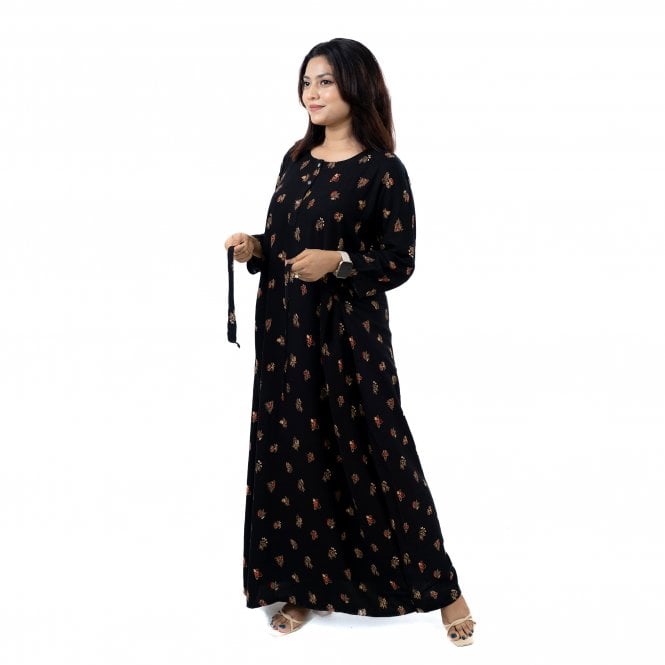 Printed Linen Nightie - ML 82130