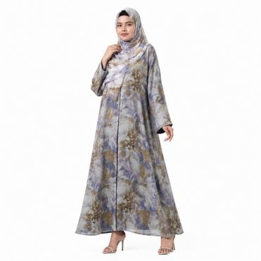 Printed Muslim Crepe Georgette Abaya - ML 32984