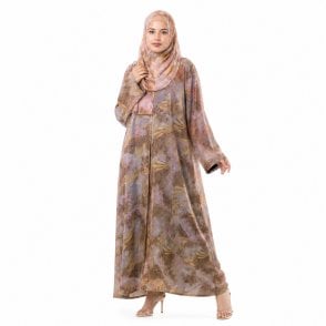 Printed Muslim Crepe Georgette Abaya - ML 32986