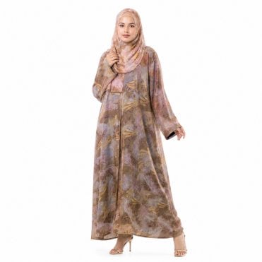 Printed Muslim Crepe Georgette Abaya - ML 32986