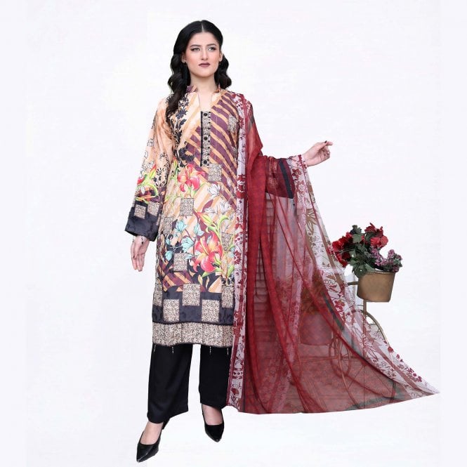 Printed Trouser Suit: ML 14969