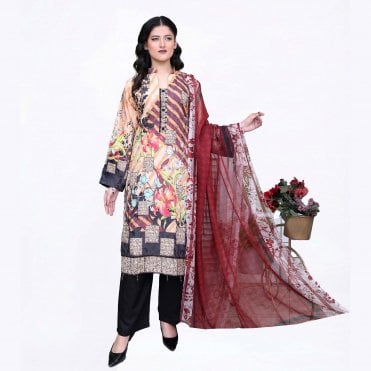 Printed Trouser Suit: ML 14969
