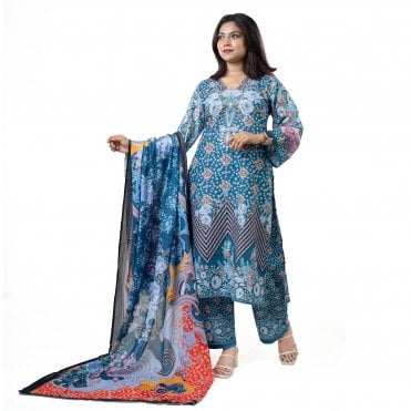 Printed Trouser Suit: ML 15034