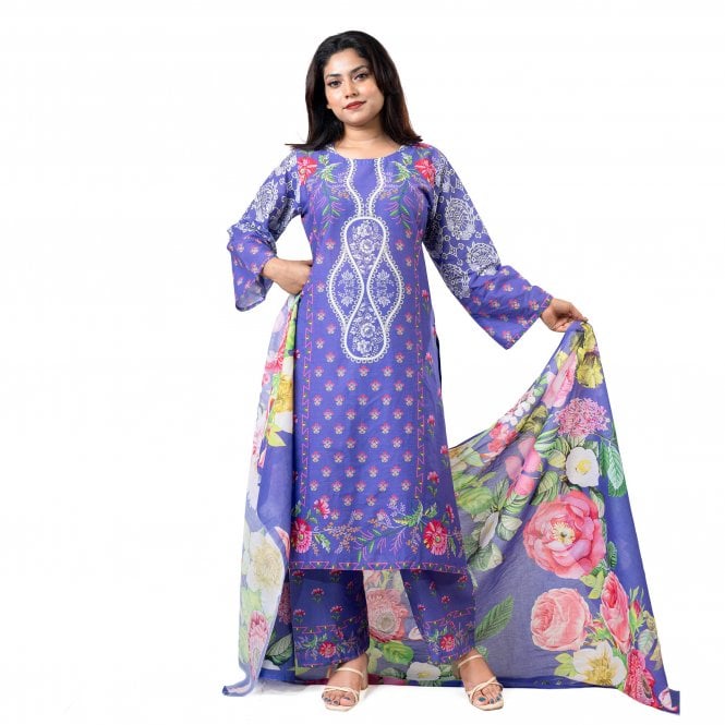 Printed Trouser Suit: ML 15036