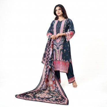 Printed Trouser Suit: ML 15041