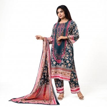 Printed Trouser Suit: ML 15044
