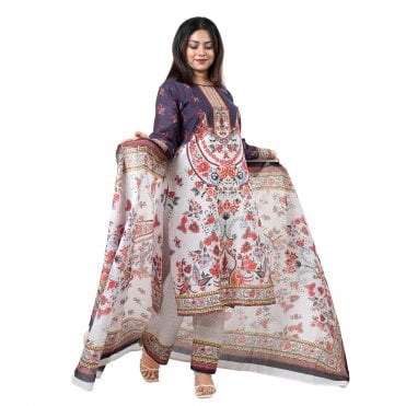 Printed Trouser Suit: ML 15046