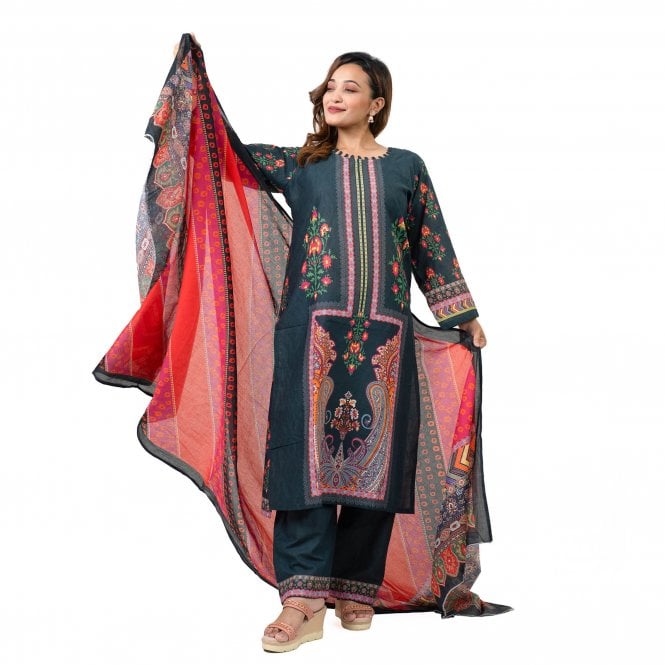 Printed Trouser Suit: ML 15051