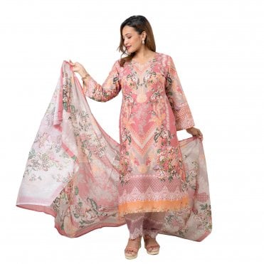 Printed Trouser Suit: ML 15052