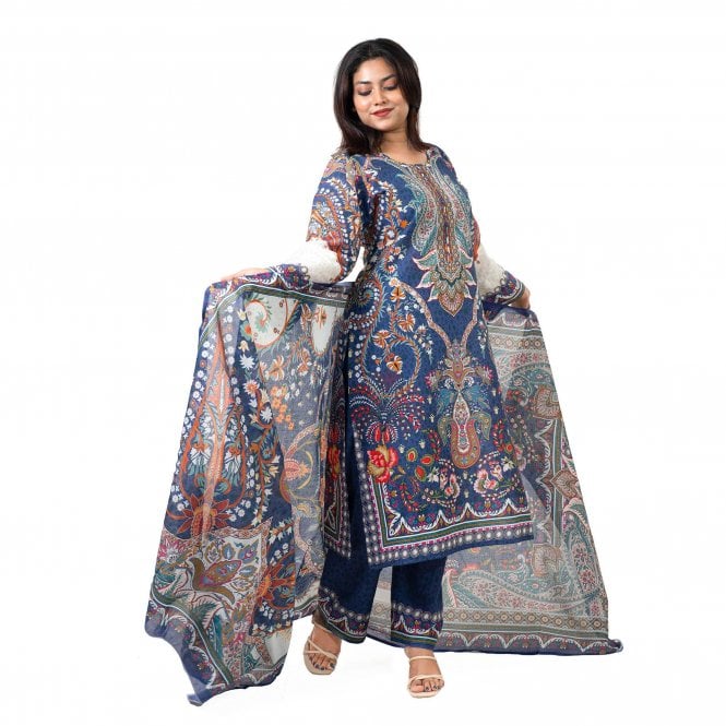 Printed Trouser Suit: ML 15053