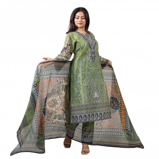 Printed Trouser Suit: ML 15055
