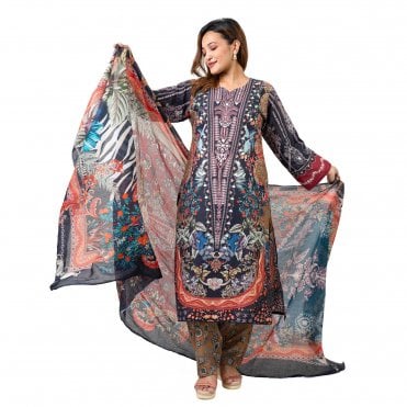 Printed Trouser Suit: ML 15056
