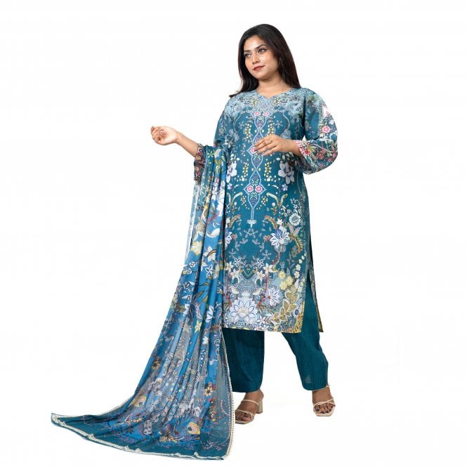 Printed Trouser Suit: ML 15059