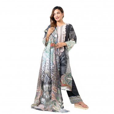 Printed Trouser Suit: ML 15060