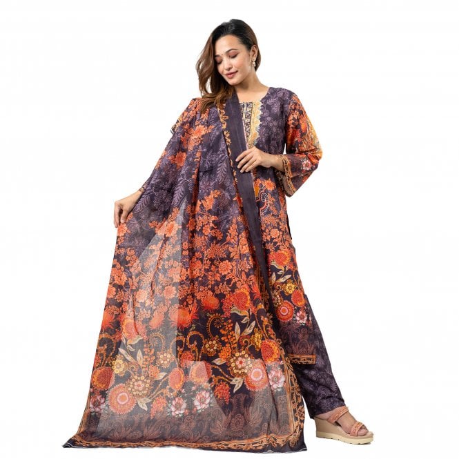 Printed Trouser Suit: ML 15072