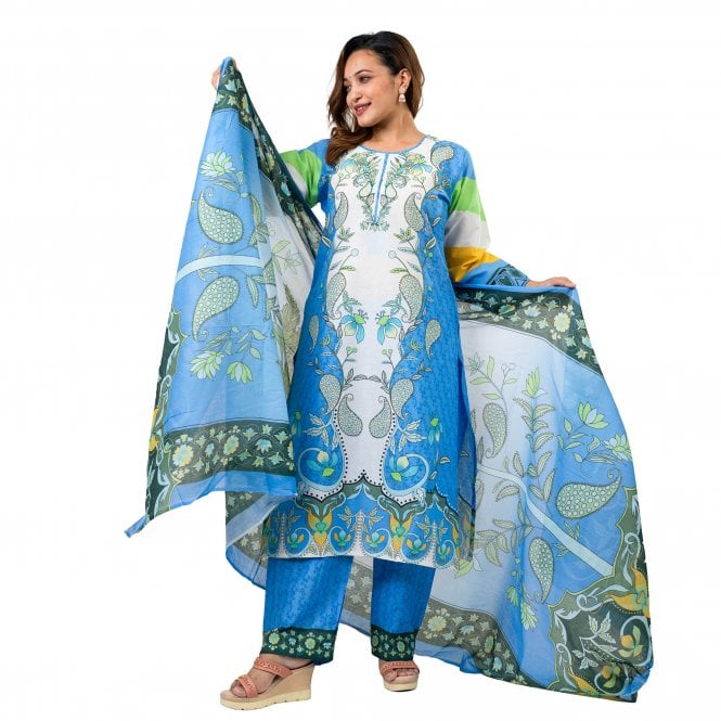 Printed Trouser Suit: ML 15073