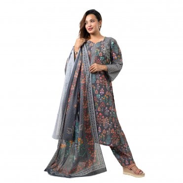 Printed Trouser Suit: ML 15080