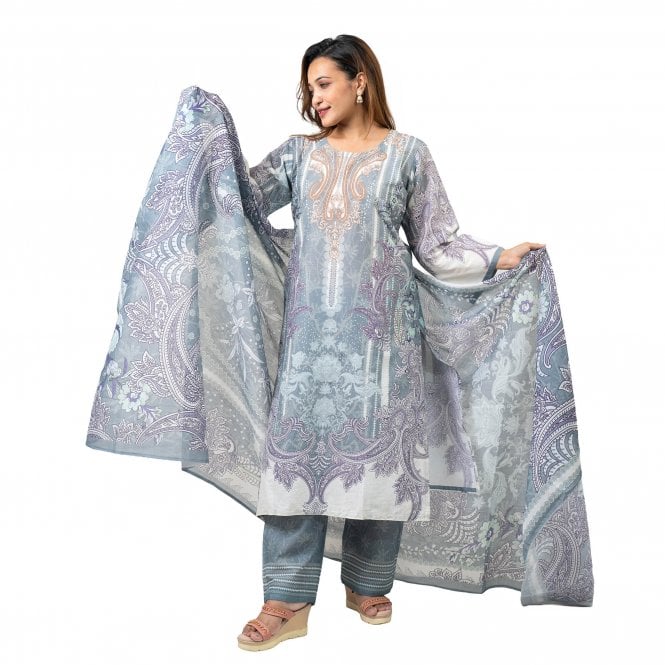 Printed Trouser Suit: ML 15081