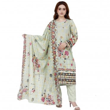 Printed Trouser Suit: ML 15122