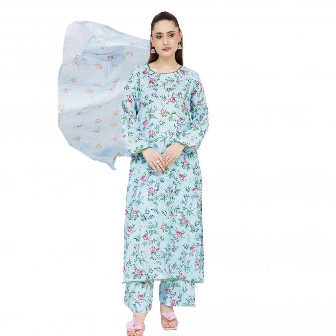 Printed Trouser Suit: ML 15127