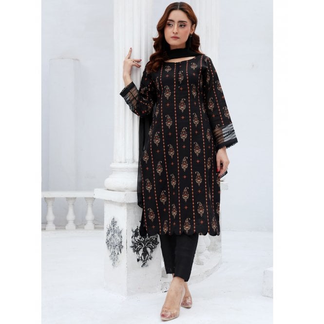 Printed Winter Khadder Trouser Suit: ML 14848