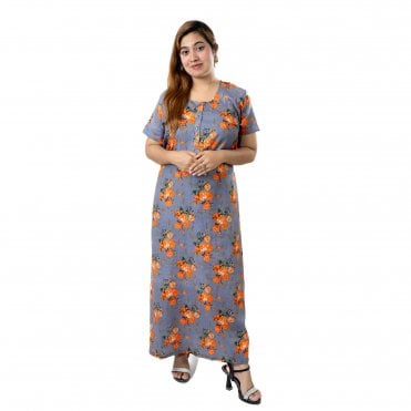 Women's Printed Cotton Nightie - ML 82133