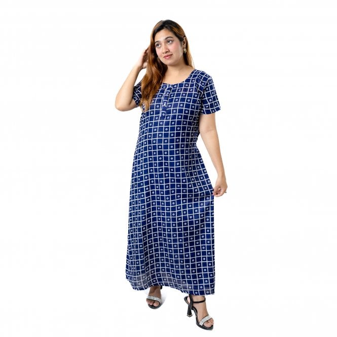 Women's Printed Cotton Nightie - ML 82137