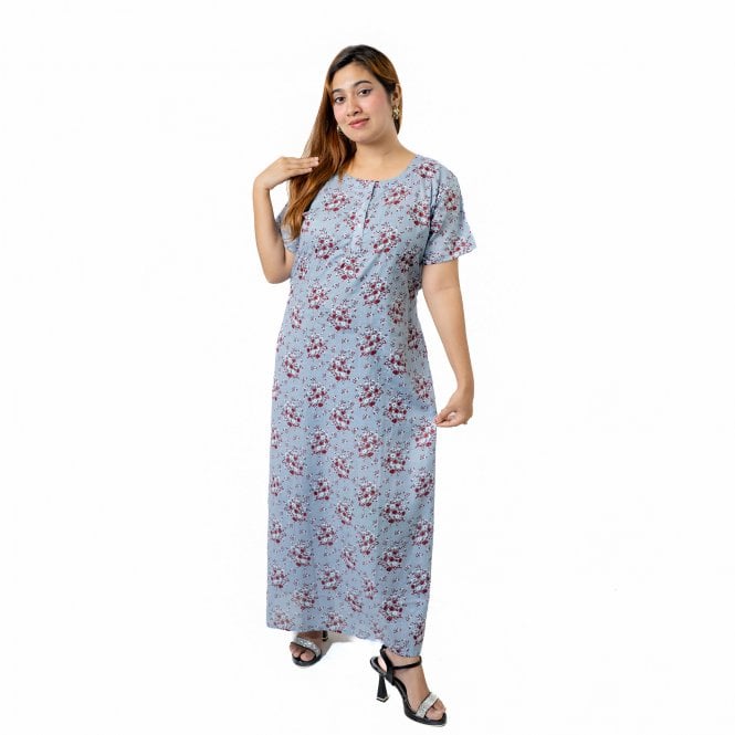 Women's Printed Cotton Nightie - ML 82139