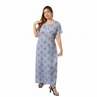 Women's Printed Cotton Nightie - ML 82139