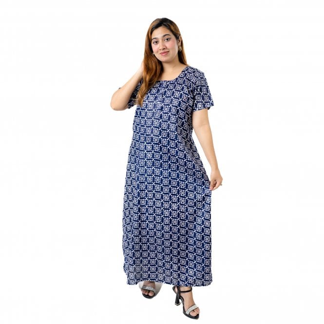 Women's Printed Cotton Nightie - ML 82141