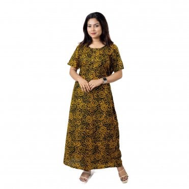 Women's Printed Cotton Nightie - ML 82146
