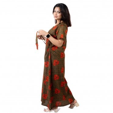 Women's Printed Cotton Nightie - ML 82148