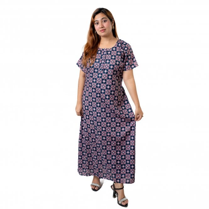 Women's Printed Cotton Nightie - ML 82151